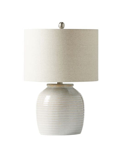 1 Light Ceramic Base Table Lamp in Cream