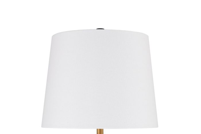 1 Light Metal Tri-Pod Base Table Lamp in Painted Black/Gold (2 Pack)