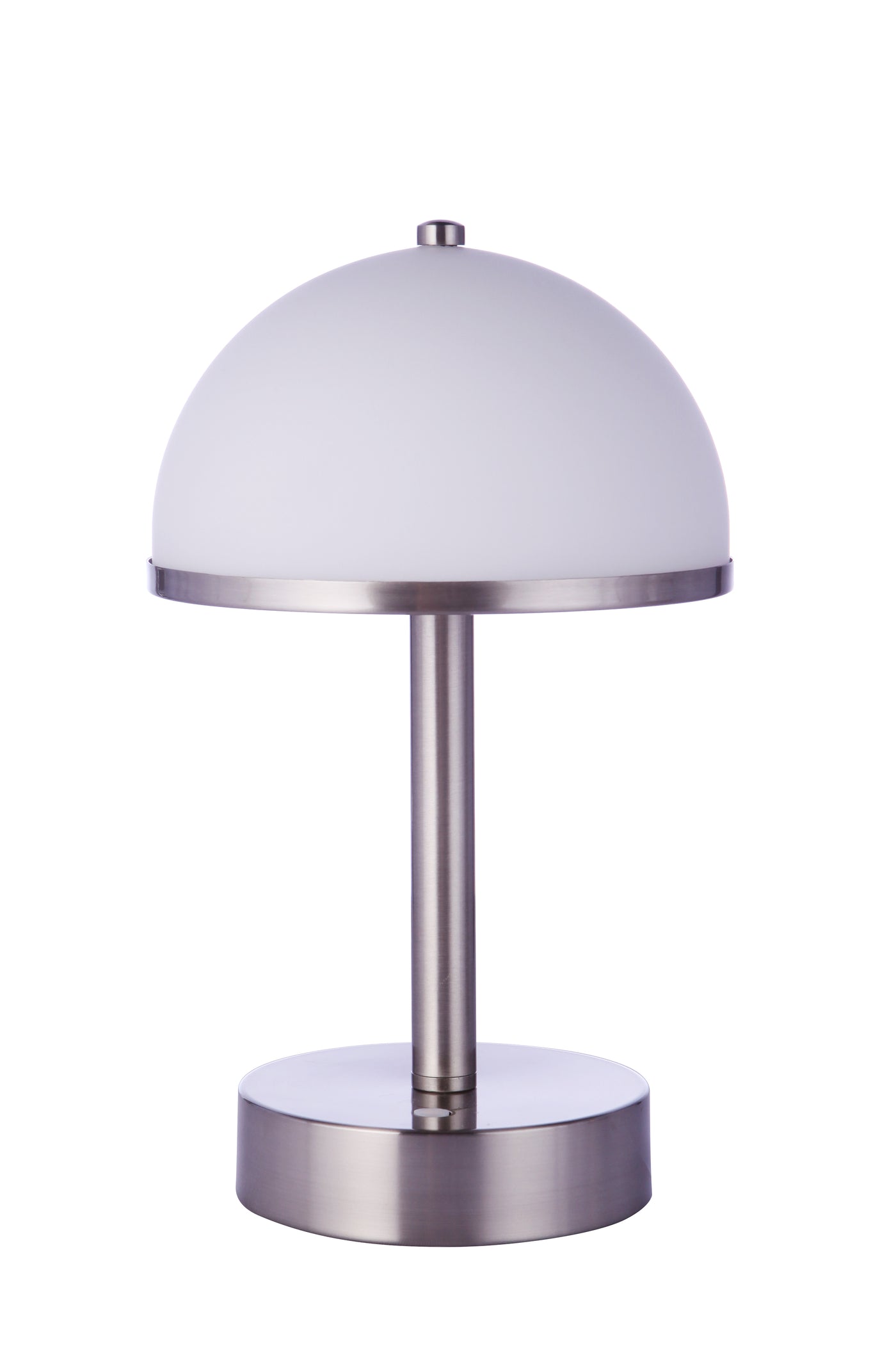 Indoor Rechargeable Dimmable LED Portable Lamp in Brushed Polished Nickel