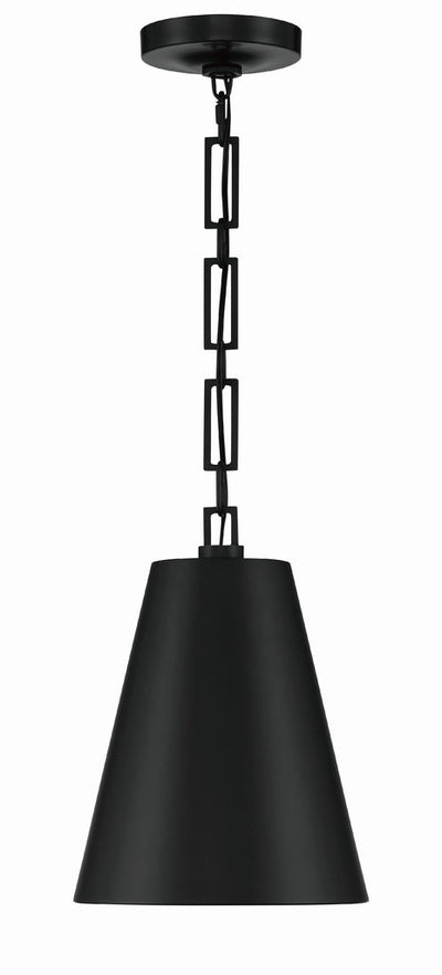 Brian Patrick Flynn Alston 2 Light Matte Black + Antique Gold Mini Pendant Pendant Crystorama