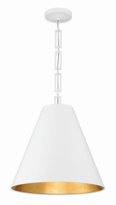 Brian Patrick Flynn Alston 3 Light Matte White + Antique Gold Chandelier Chandelier Crystorama