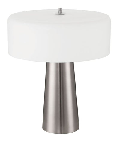 ##Antique Hardware## 1 Light LED Table Lamp in Brushed Polished Nickel