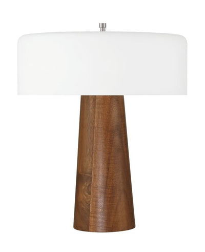 ##Antique Hardware## 1 Light LED Table Lamp in Walnut