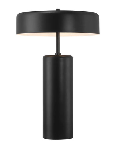 ##Antique Hardware## 3 Light Table Lamp in Flat Black