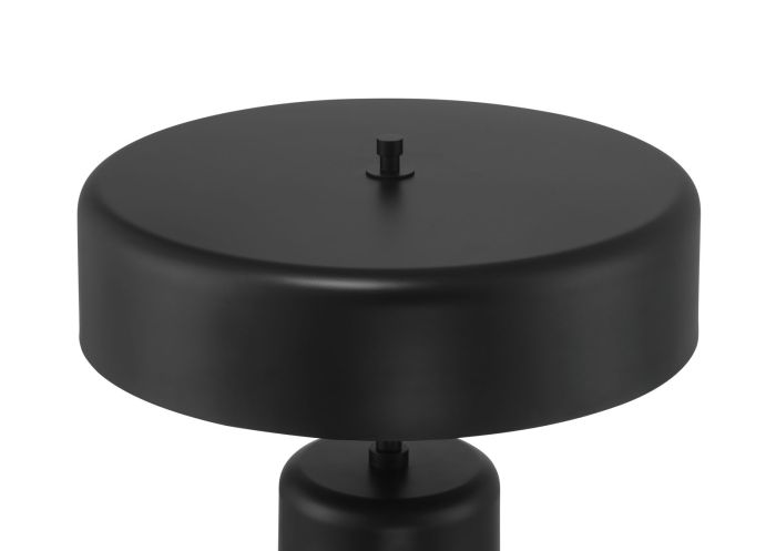 ##Antique Hardware## 3 Light Table Lamp in Flat Black