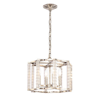 Carson 4 Light Polished Nickel Mini Chandelier Chandelier Crystorama