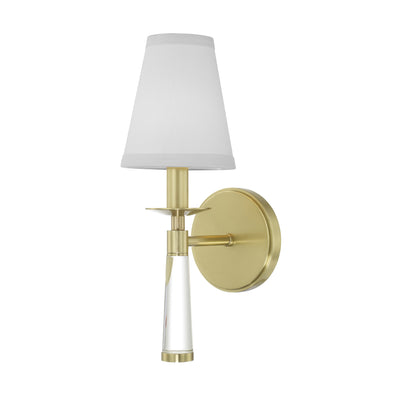 Baxter 1 Light Aged Brass Sconce Wall Sconce Crystorama