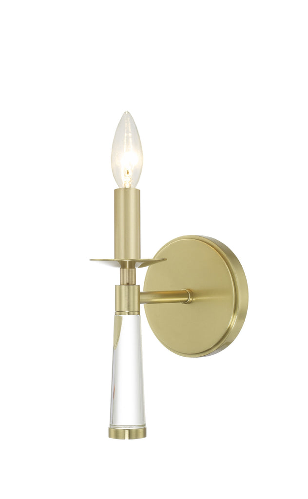 Baxter 1 Light Aged Brass Sconce Wall Sconce Crystorama