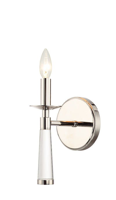 Baxter 1 Light Polished Nickel Sconce Wall Sconce Crystorama