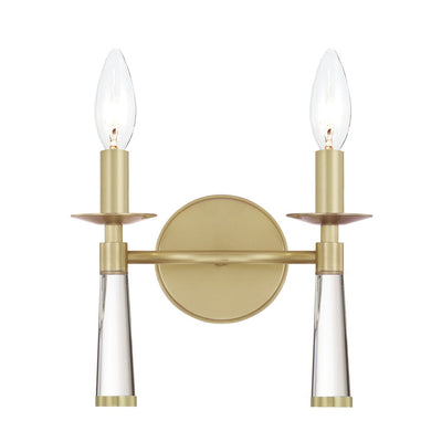 Baxter 2 Light Aged Brass Sconce Wall Sconce Crystorama