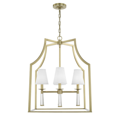 Baxter 4 Light Aged Brass Chandelier Chandelier Crystorama