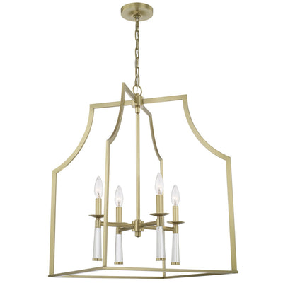 Baxter 4 Light Aged Brass Chandelier Chandelier Crystorama