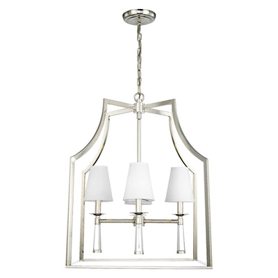 Baxter 4 Light Polished Nickel Chandelier Chandelier Crystorama