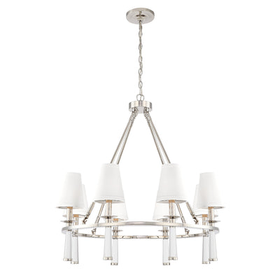 Baxter 8 Light Polished Nickel Chandelier Chandelier Crystorama