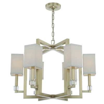 Dixon 6 Light Aged Brass Chandelier Chandelier Crystorama