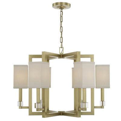 Dixon 6 Light Aged Brass Chandelier Chandelier Crystorama