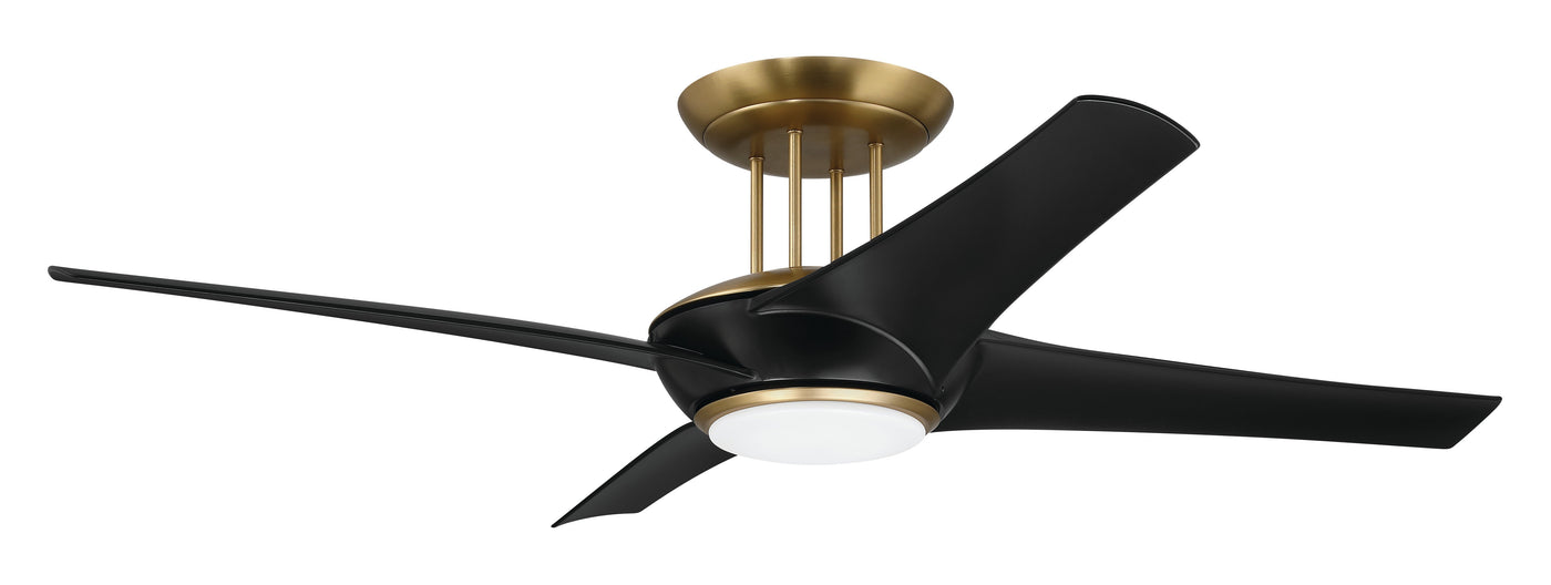 54" Cam in Flat Black/Satin Brass w/ Flat Black Blades Ceiling Fan CRAFTMADE