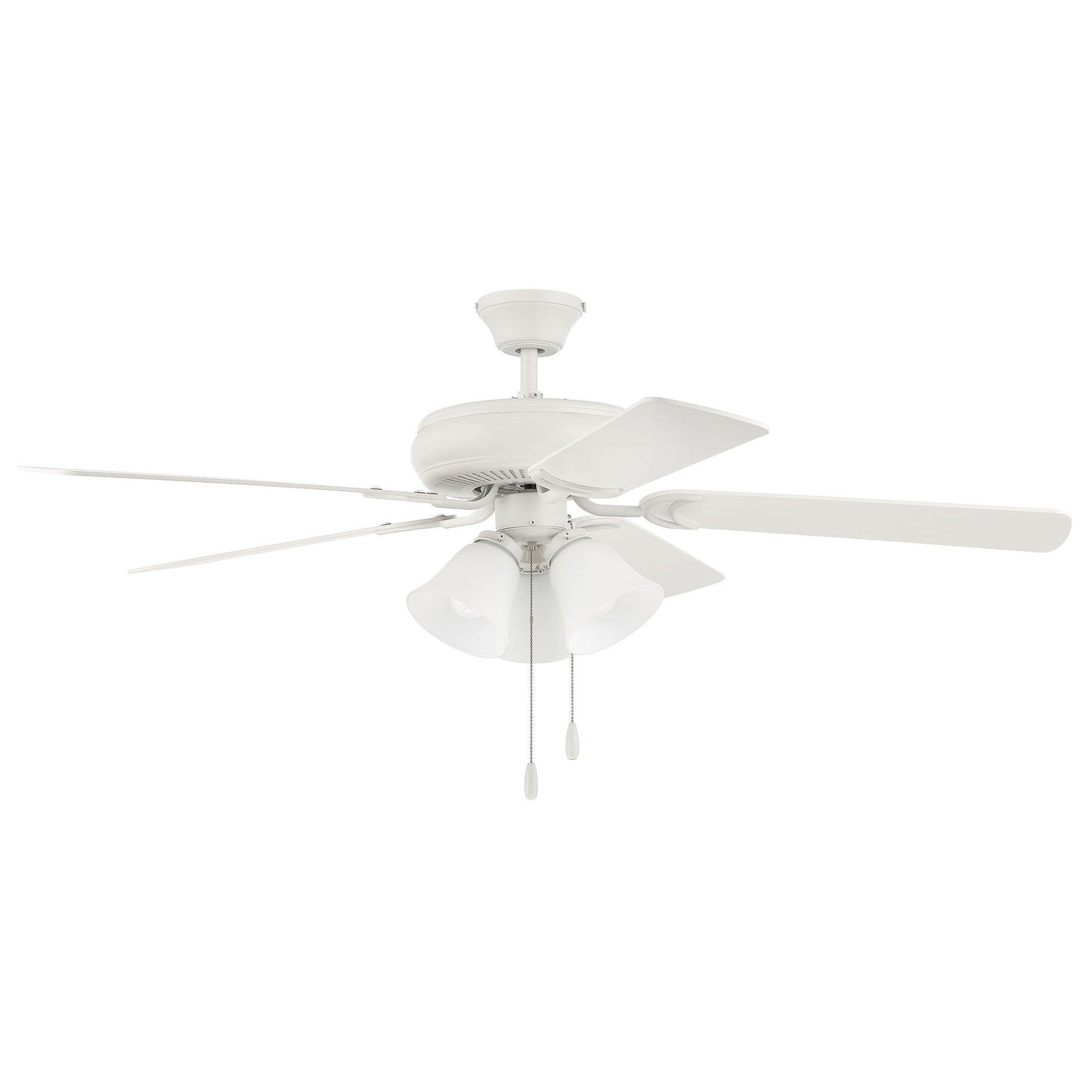 52" Decorator's Choice 3 Light in Matte White w/ Matte White Blades Ceiling Fan CRAFTMADE