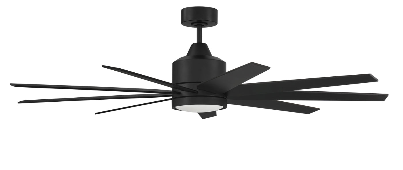 60" Champion Indoor/Outdoor (Damp) in Flat Black w/ Flat Black Blades Ceiling Fan CRAFTMADE