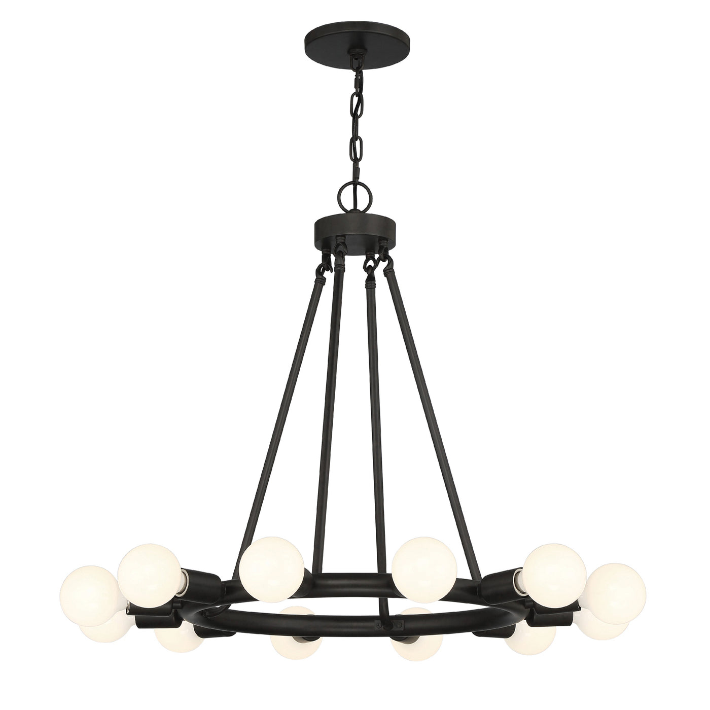 Dakota 12 Light Black Chandelier Chandelier Crystorama