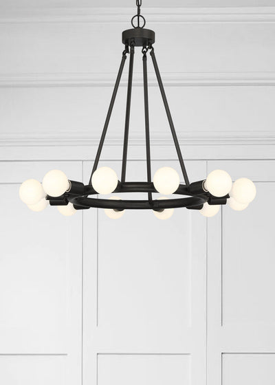 Dakota 12 Light Black Chandelier Chandelier Crystorama