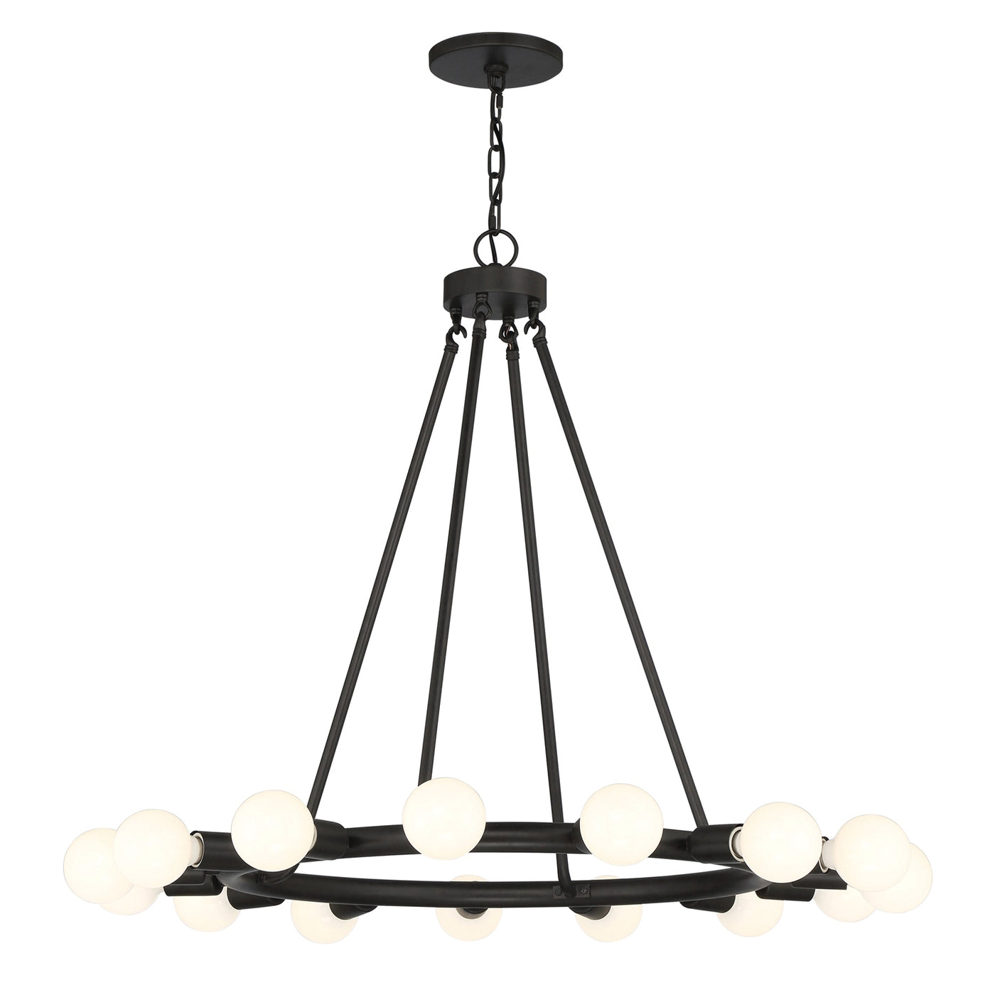 Dakota 15 Light Black Chandelier Chandelier Crystorama