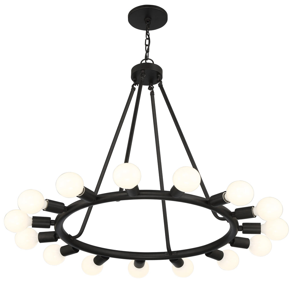 Dakota 15 Light Black Chandelier Chandelier Crystorama