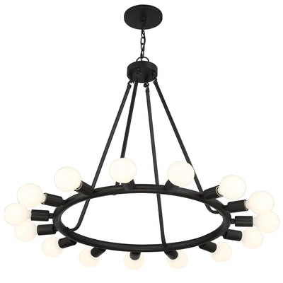 Dakota 15 Light Black Chandelier Chandelier Crystorama