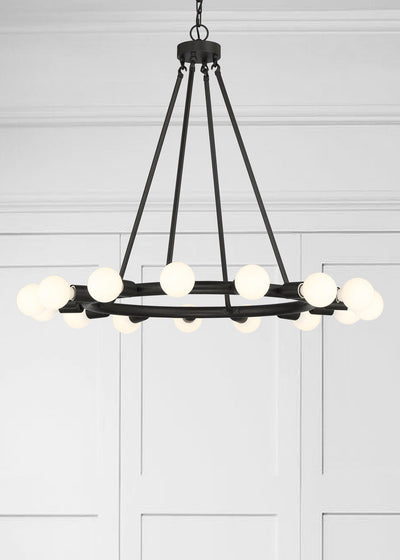 Dakota 15 Light Black Chandelier Chandelier Crystorama