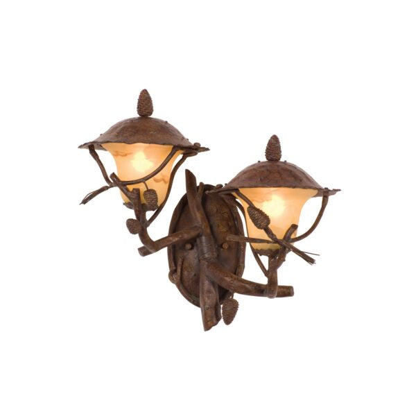 Ponderosa Outdoor 2 Light Wall Bracket (Left) Wall Sconce Kalco