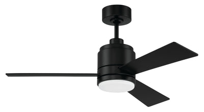 42" McCoy 3-Blade in Flat Black w/ Flat Black Blades Ceiling Fan CRAFTMADE