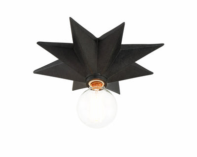 Astro 1 Light Black Sconce Wall Sconce Crystorama