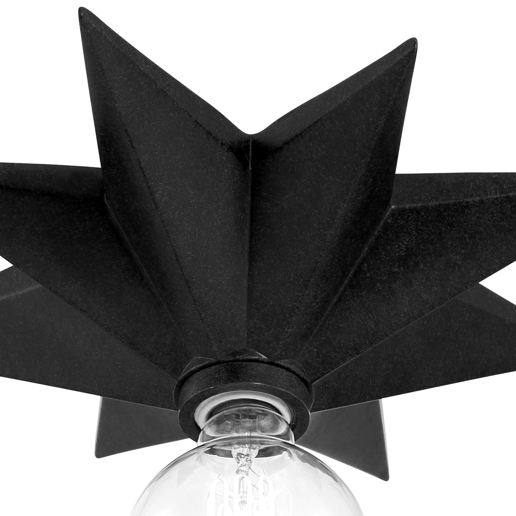 Astro 1 Light Black Sconce Wall Sconce Crystorama