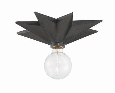 Astro 1 Light Black Sconce Wall Sconce Crystorama