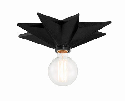 Astro 1 Light Black Flush Mount Semi Flush Crystorama