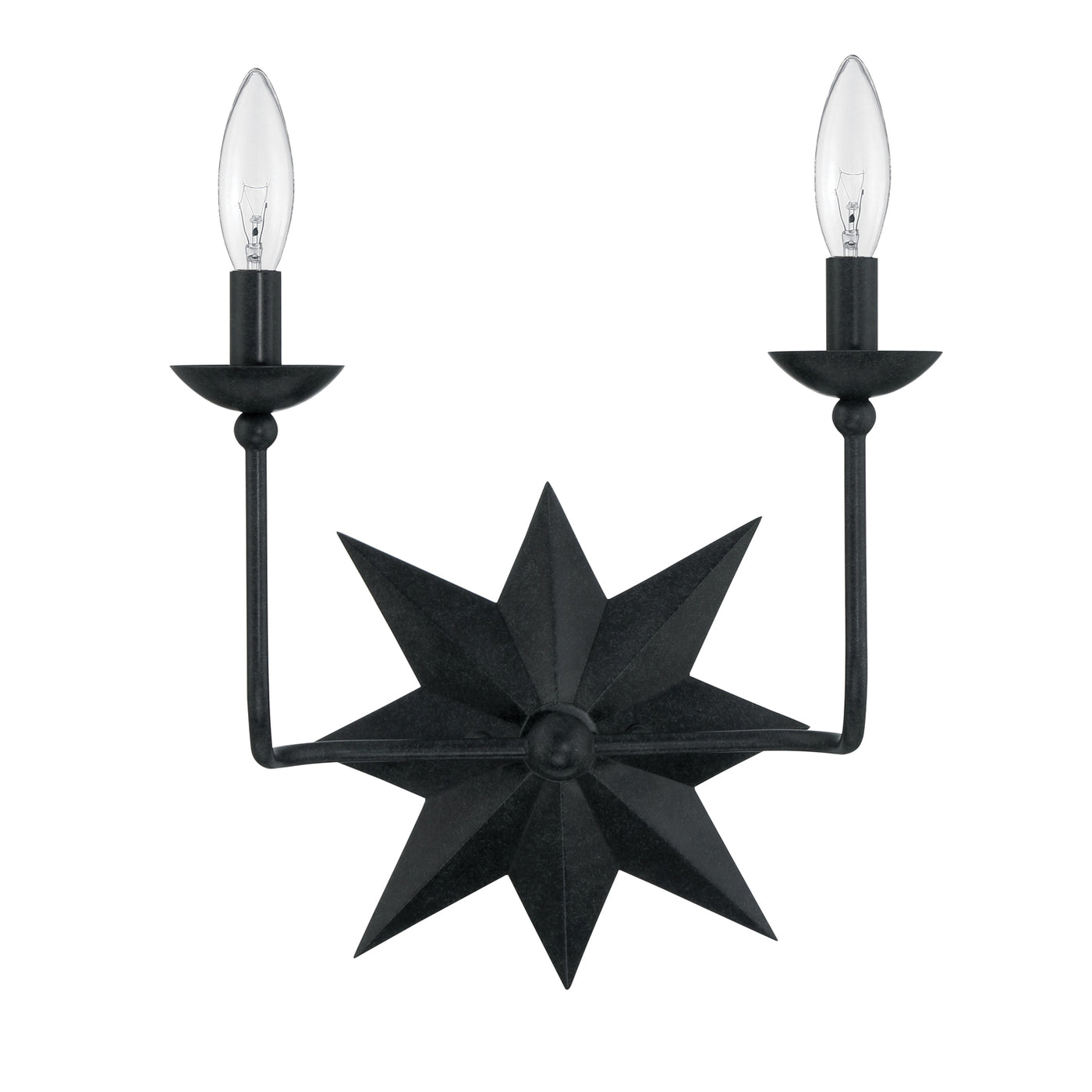 Astro 2 Light Black Sconce Wall Sconce Crystorama