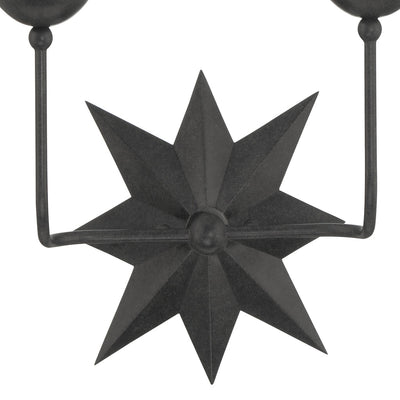 Astro 2 Light Black Sconce Wall Sconce Crystorama