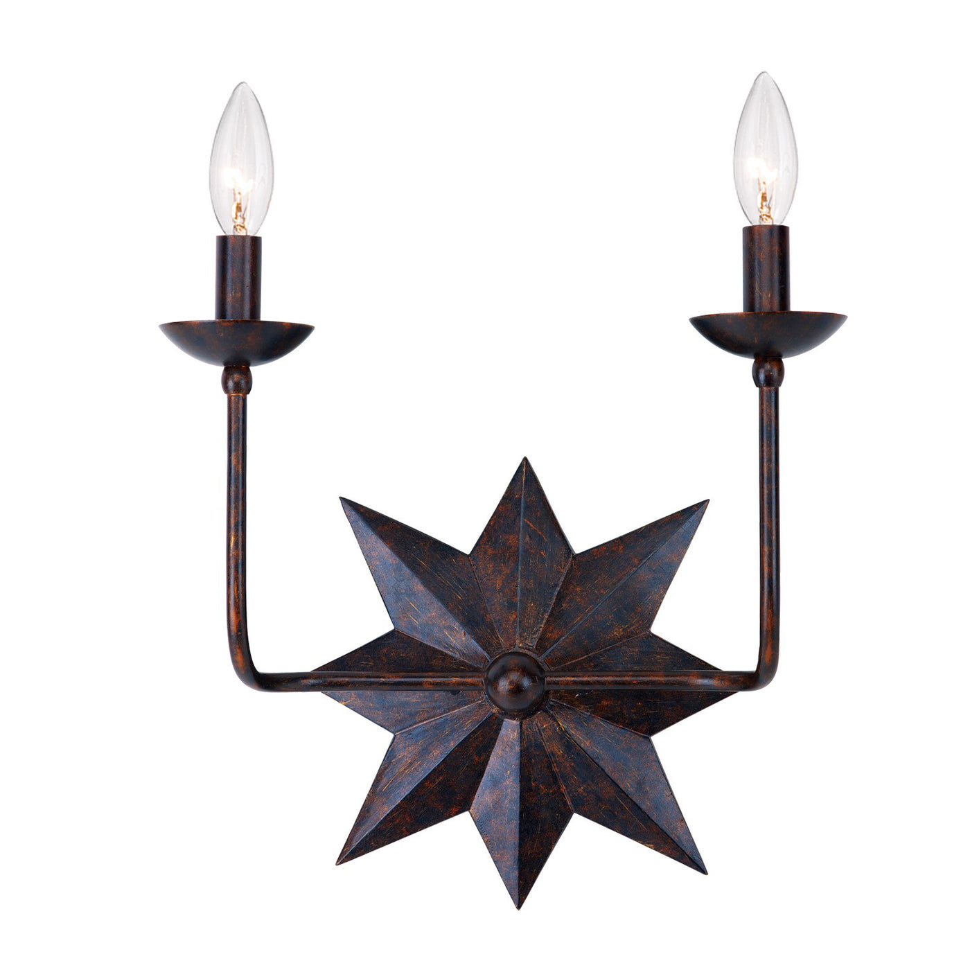 Astro 2 Light English Bronze Sconce Wall Sconce Crystorama