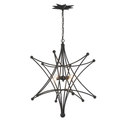 Astro 4 Light Black Chandelier Chandelier Crystorama