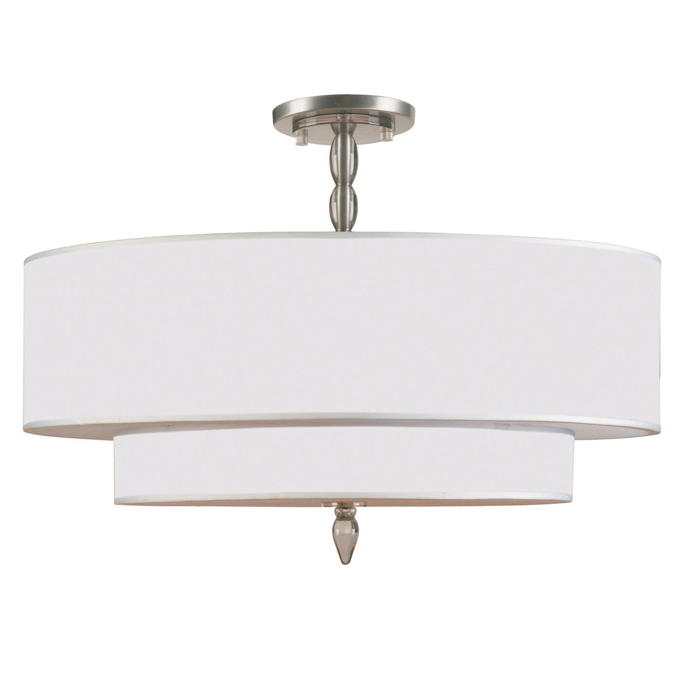 Luxo 5 Light Satin Nickel Semi Flush Mount Semi Flush Crystorama