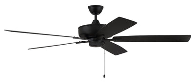 60" Super Pro 60 in Flat Black  w/ Flat Black/Greywood Blades Ceiling Fan CRAFTMADE