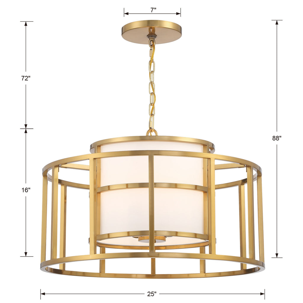 Brian Patrick Flynn Hulton 5 Light Luxe Gold Chandelier Chandelier Crystorama