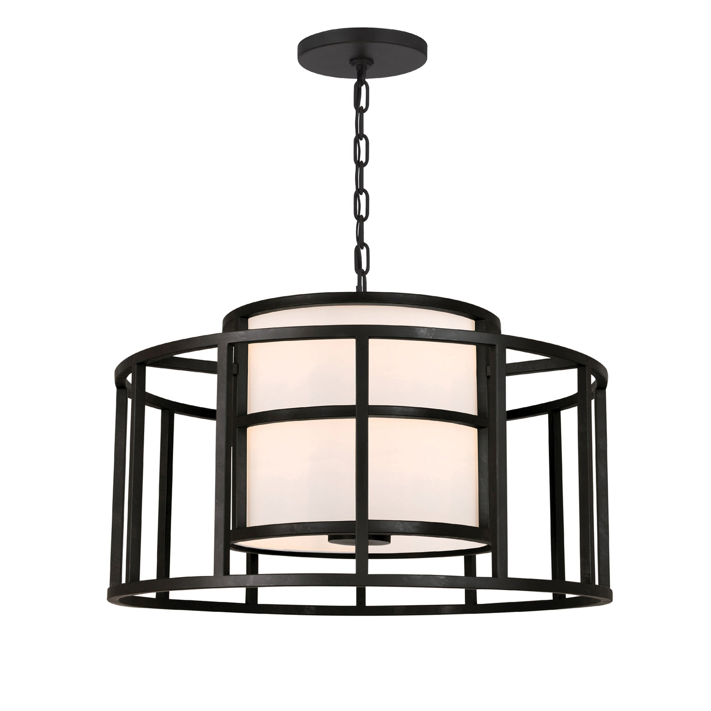 Brian Patrick Flynn Hulton 5 Light Matte Black Chandelier Chandelier Crystorama