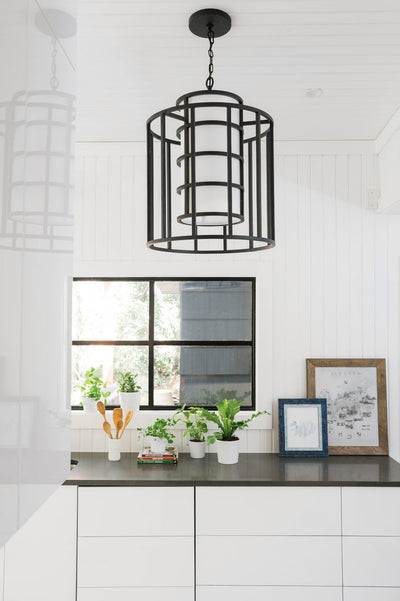 Brian Patrick Flynn Hulton 6 Light Matte Black Chandelier Chandelier Crystorama