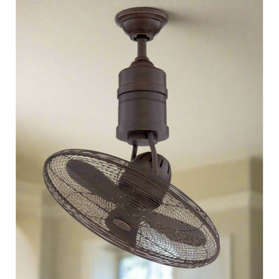 18" Bellows III Indoor/Outdoor (Damp) in Aged Bronze Textured w/ Aged Bronze Blades Ceiling Fan CRAFTMADE