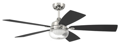 52" Chandler in Polished Nickel w/ Flat Black/Greywood Blades Ceiling Fan CRAFTMADE