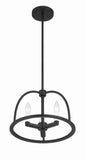 Abbott 3 Light Black Mini Chandelier Chandelier Crystorama