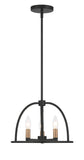 Abbott 3 Light Black Mini Chandelier Chandelier Crystorama