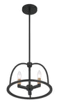 Abbott 3 Light Black Mini Chandelier Chandelier Crystorama