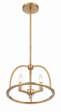 Abbott 3 Light Vibrant Gold Mini Chandelier Chandelier Crystorama